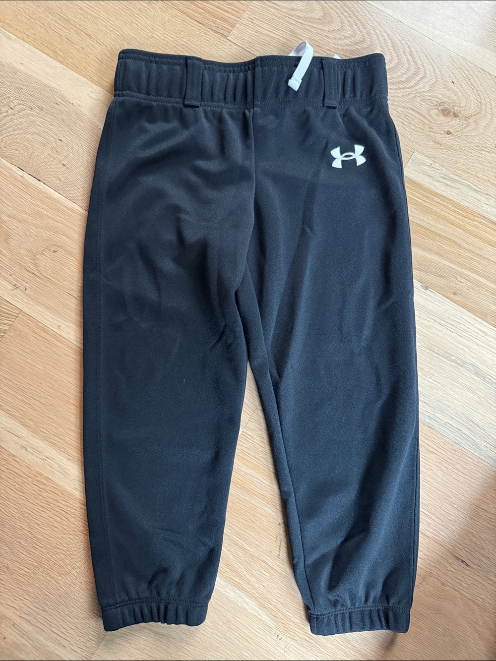 Under Armour Black Jogger Sweatpants with White Logo - Kids - like new